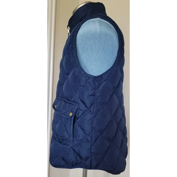 Woolrich Women's Quilted Puffer Down Fill Navy Gold‎ Vest Size XXL/EEG - Picture 2 of 6